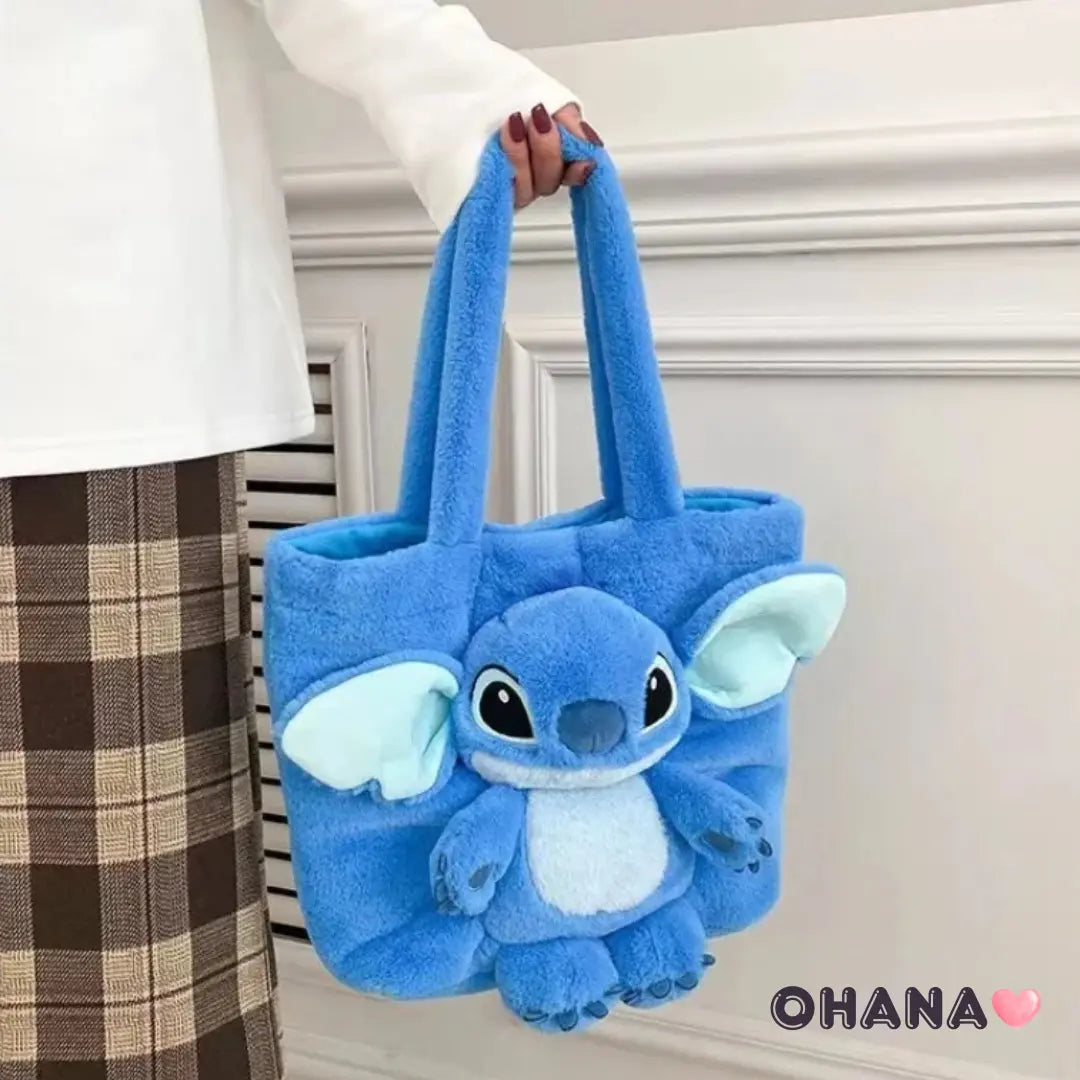 Blue Alien Plush Carrier Bags