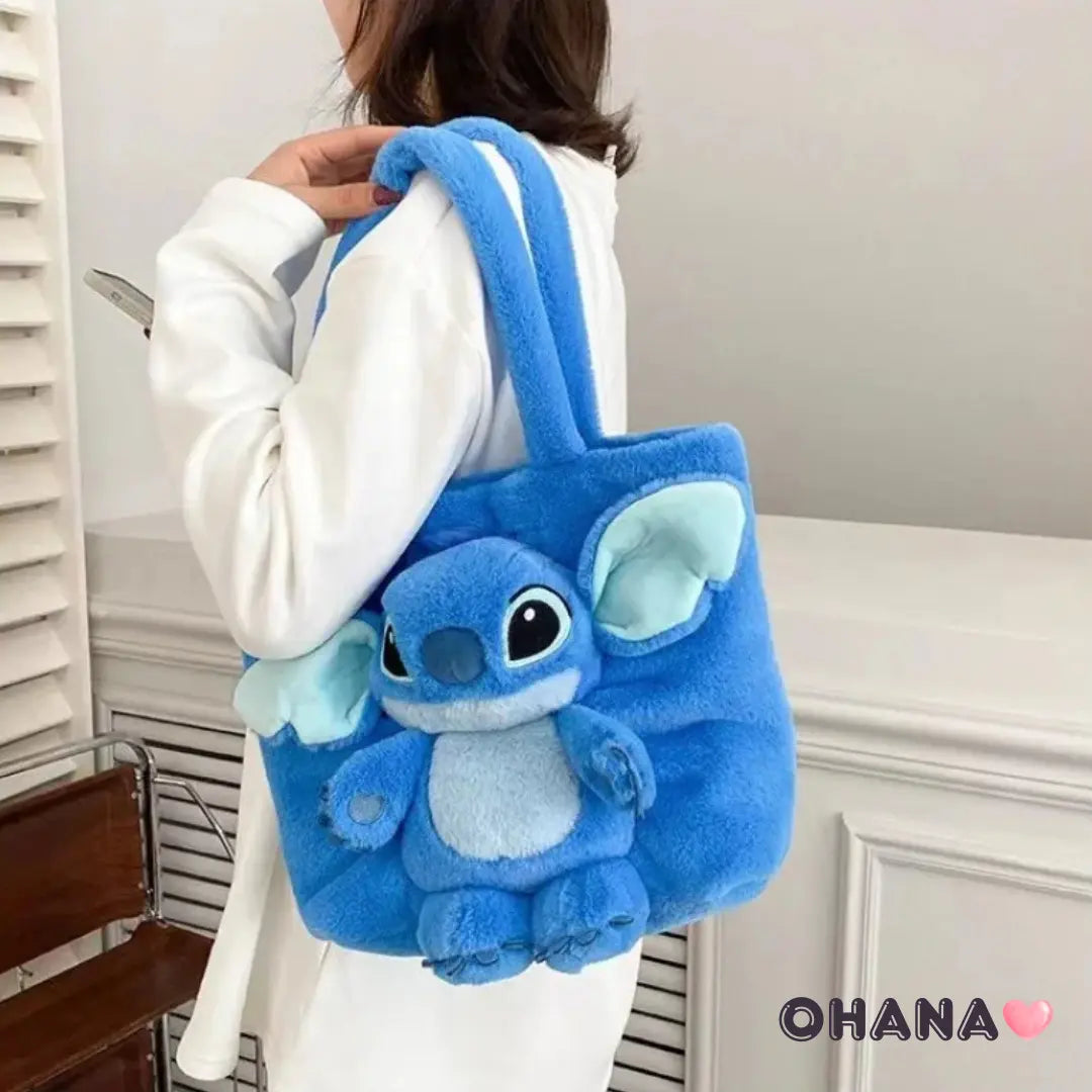 Blue Alien Plush Carrier Bags